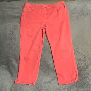 Chico's Platinum Denim Coral Pants